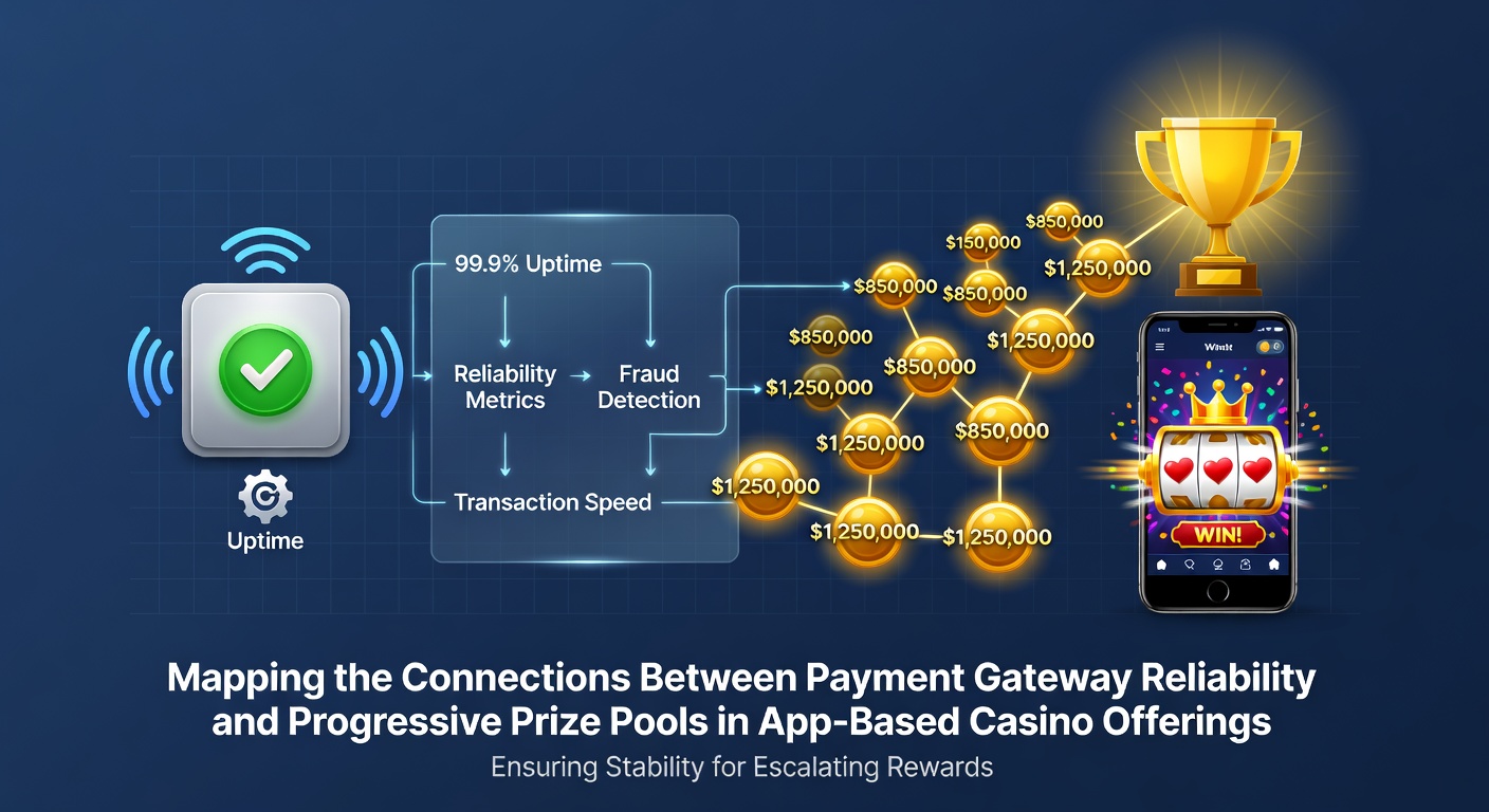Illustration der Verknüpfung von Zahlungsgateways und progressiven Jackpots in mobilen Casino-Apps