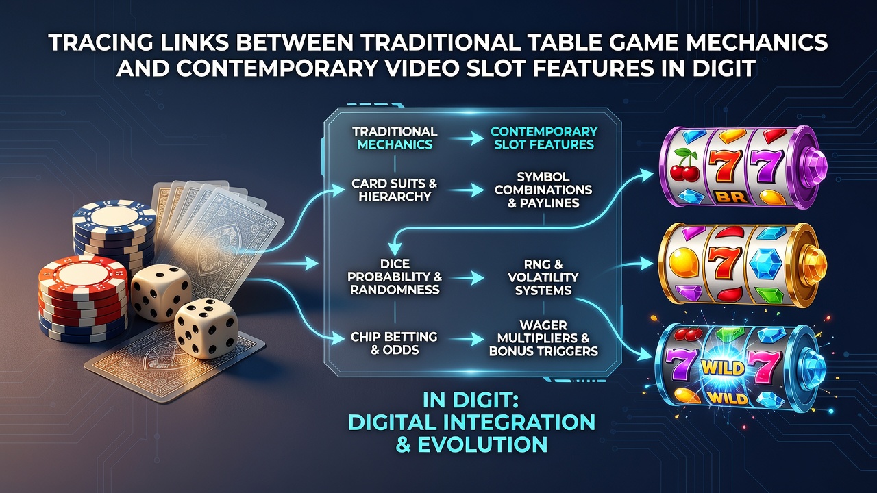 Darstellung moderner Video-Slot-Features mit Bezug zu klassischen Spielmechanismen